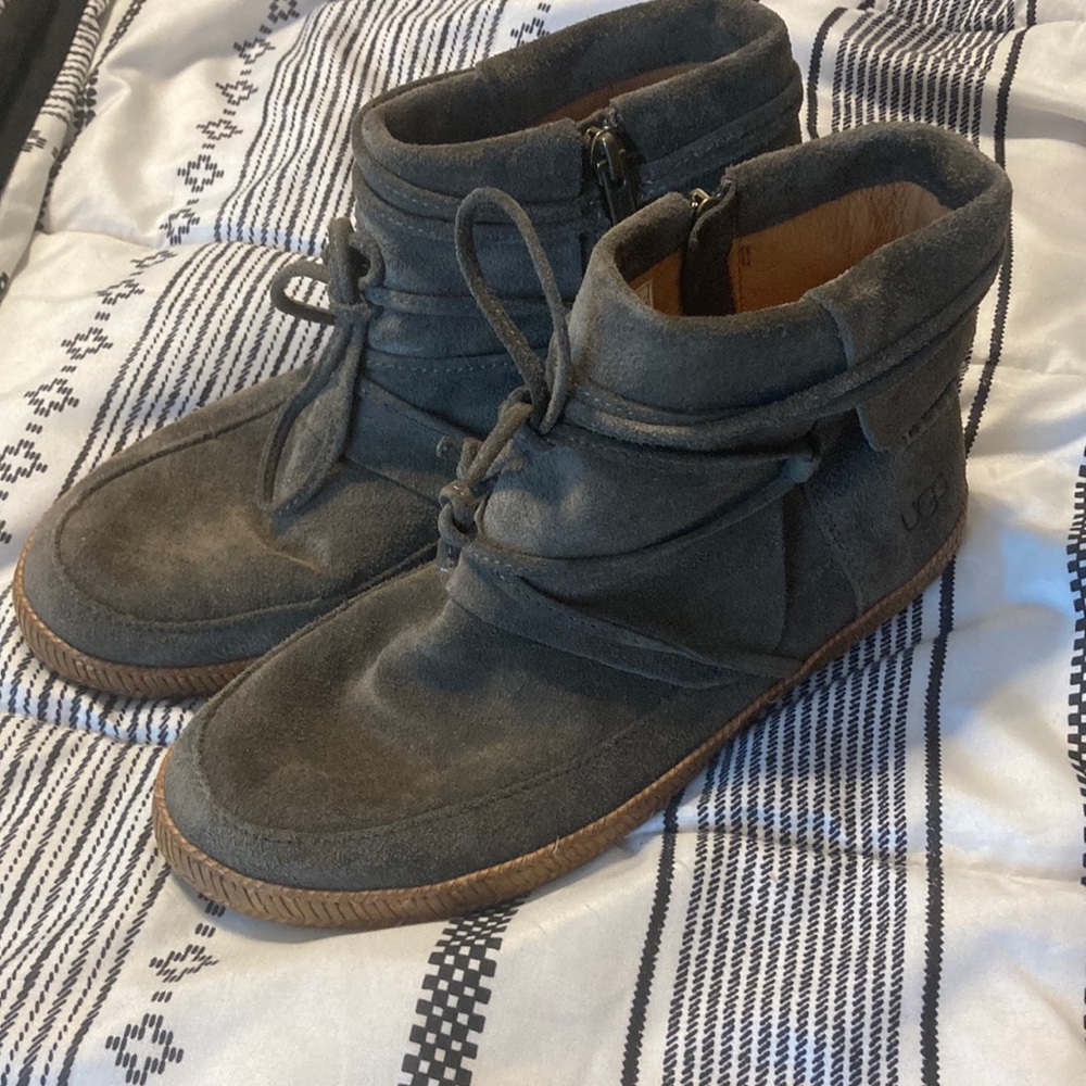 Like new suede Ugg booties.  Women’s size 7.5